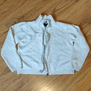 EUC Cropped zip-up cardigan